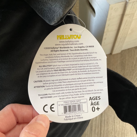 Squishmallow 16” Emily Black Bat Halloween Stuffed Animal Plush 2020 Kellytoy - Picture 4 of 14